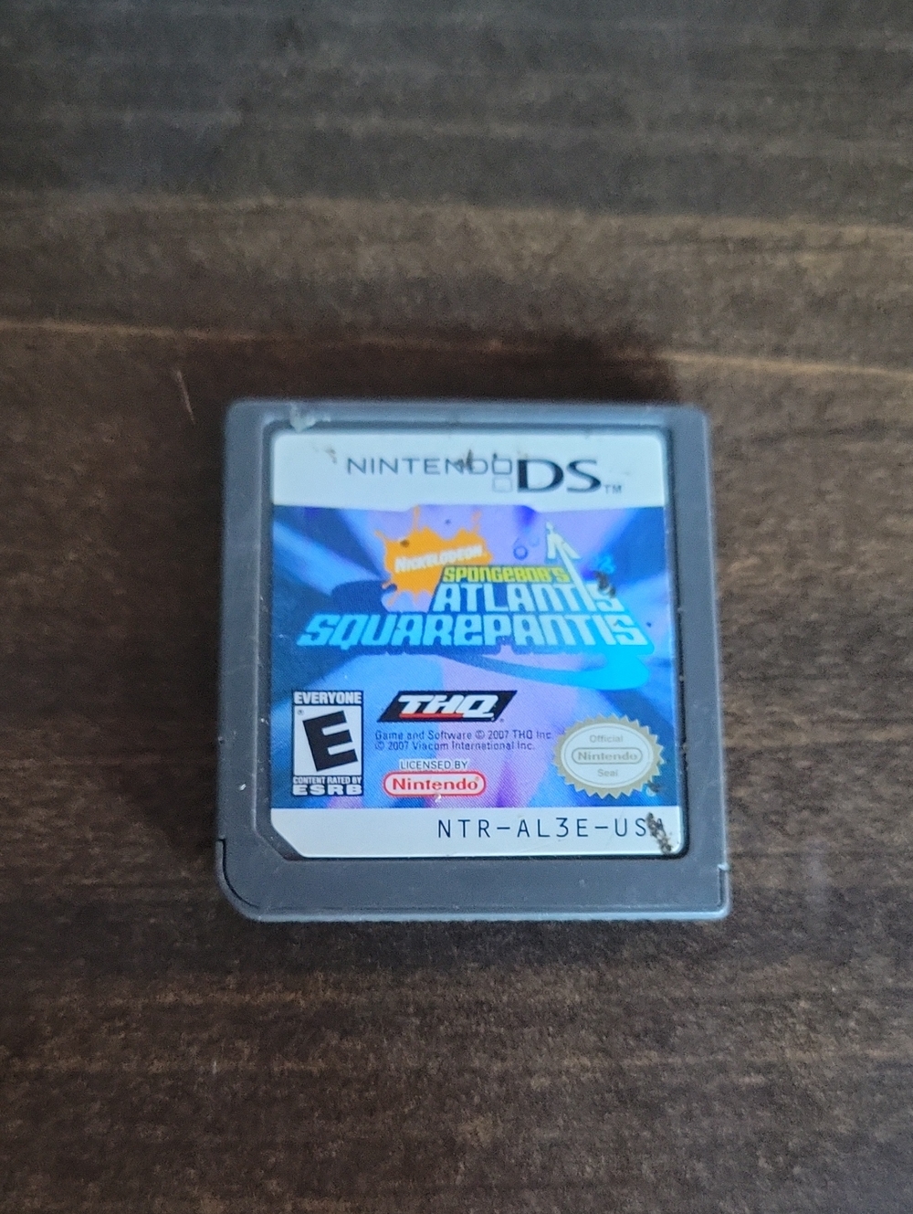 Nintendo DS SpongeBob Atlantis SquarePantis Cartridge - Black & Blue Label